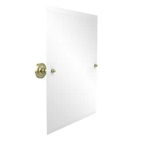 Prestige Regal Collection 21 in. x 26 in. Frameless Rectangular Single Tilt Mirror with Beveled Edge in Satin Brass