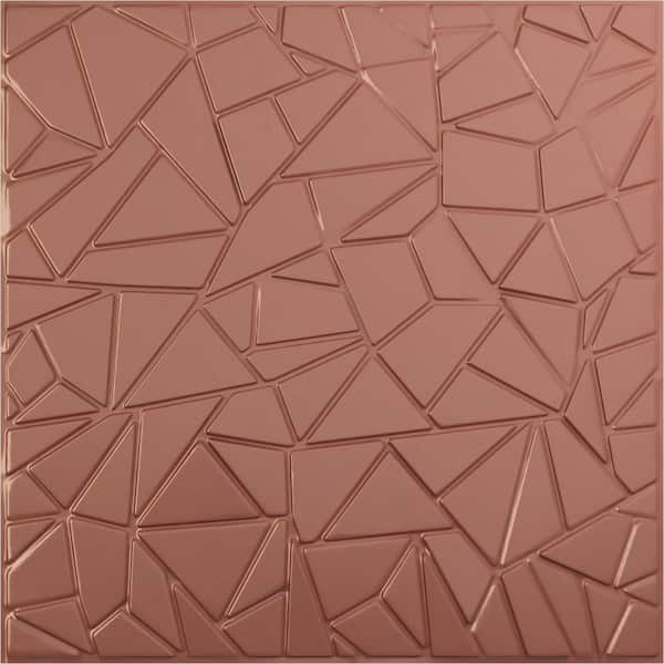 Ekena Millwork 19 5/8 in. x 19 5/8 in. Elwod EnduraWall Decorative 3D Wall Panel, Champagne Pink (12-Pack for 32.04 Sq. Ft.)