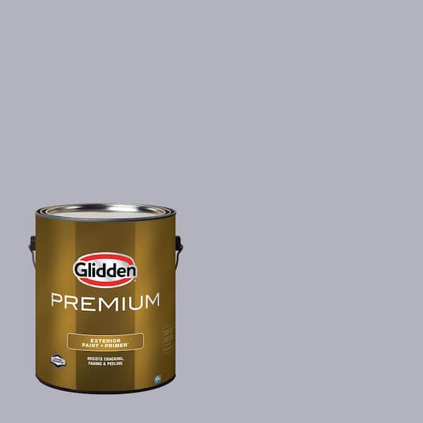 Glidden Premium 1 gal. PPG1043-4 Glistening Gray Semi-Gloss Exterior Latex Paint