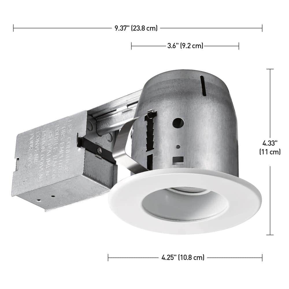 Commercial Electric Swivel Baffle Series 4 in. New Construction and Remodel White Recessed Kit (6-Pack)