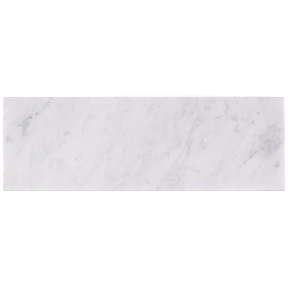 White Carrara 4 in. x 8 in. Polished Marble Subway Tile Sample price history on PriceWatchPro