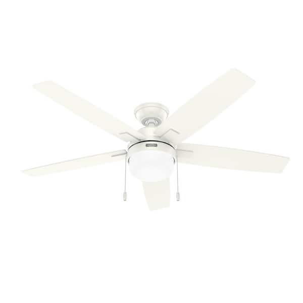 Anisten 52 in. Indoor Fresh White Ceiling Fan with Light Kit Included