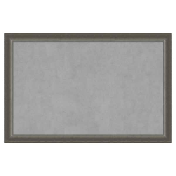 Amanti Art Domus Dark Silver 35 in. x 23 in. Framed Magnetic Board