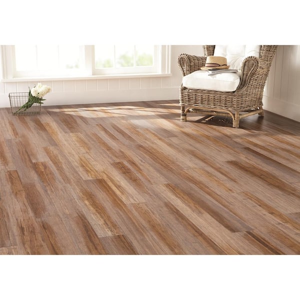 Wire Brushed Strand Woven Sand, Strand Bamboo Flooring Home Depot