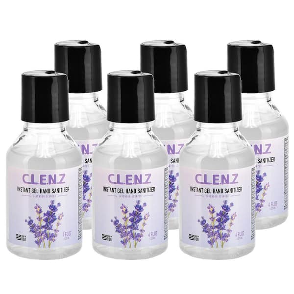 Alpine Industries Clenz 4 oz. Lavender Scented Instant Gel Hand Sanitizer (6-Pack)