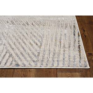 Inspire Parker Ivory/Grey 3 ft. X 5 ft. Accent Rug