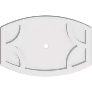 22 in. x 14.62 in. x 1 in. Kailey Architectural Grade PVC Contemporary Ceiling Medallion