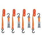 1 in. x 10 ft. 300 lbs. High Tension Ratchet Tie Down Strap (4 Pack)