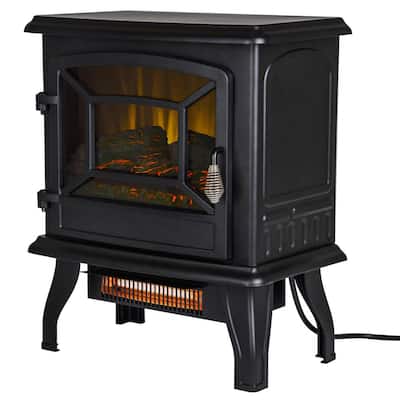 17 in. 1,000 sq. ft. Infrared Electric Stove with 2 Stage Heater