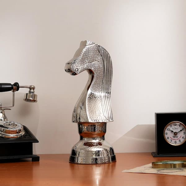 Elegant Tabletop Decorative Nickel + Silver 5.5 in. x 14 in