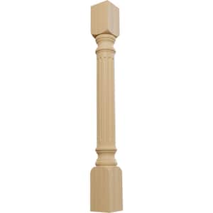 3-3/4 in. x 3-3/4 in. x 35-1/2 in. Unfinished Cherry Richmond Fluted Cabinet Column