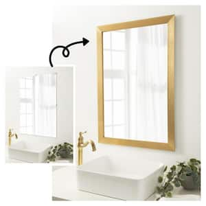 Mirror Makeover Grace Brushed Gold 25.25 in. W x 37.25 in. H Bathroom Mirror Frame Border Kit-Fits a 24x36 mirror