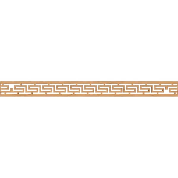 Ekena Millwork Tulum Fretwork 0.25 in. D x 46.375 in. W x 4 in. L Maple Wood Panel Moulding