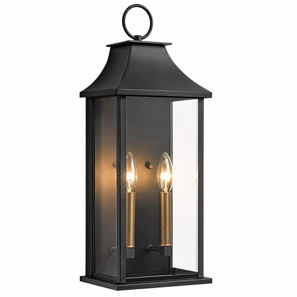 "Dusk to Dawn Outdoor Wall Light Fixtures, 20.6"" Large 2-Light Black Waterproof Wall Sconce for House, Porch, Garage" price history on PriceWatchPro