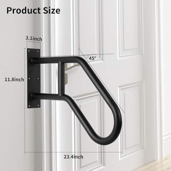 Afoxsos Outdoor Handrail Wall-Mounted U-Shape Safety Handle For Steps Heavy-Duty Stainless Steel Non-Slip Grab Bar