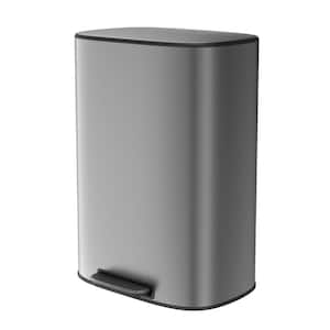 Brabantia Touch Top Trash Can, 16 Gal. (60 l) - Soft Beige 200762 - The  Home Depot