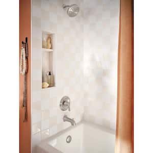 Korek Single-Handle 1- -Spray 1.75 GPM Tub and Shower Faucet with Valve in Spot Resist Brushed Nickel (Valve Included)