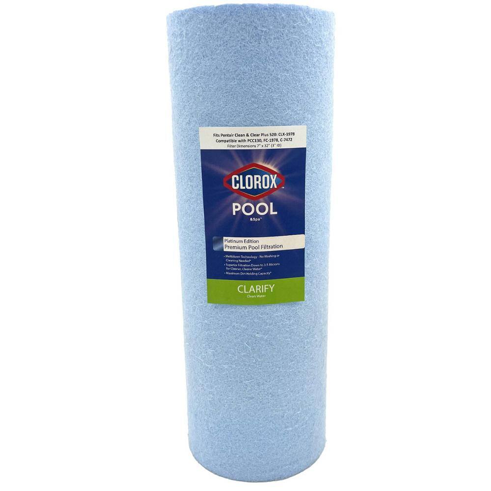 Clorox Platinum Edition 7 in. Dia Premium Pool Filter Cartridge
