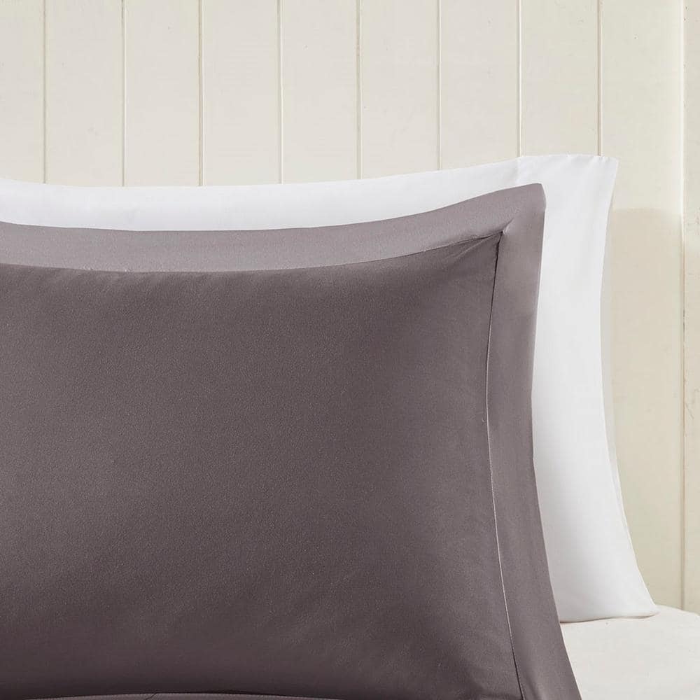 Twin Charcoal/Grey Reversible Down Alternative Comforter Set