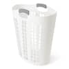 Gracious Living Easy Carry Flex 87 L Plastic Laundry Hamper, White