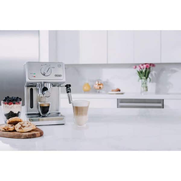 DeLonghi 2 Cup 15-Bar Stainless Steel Espresso Machine and