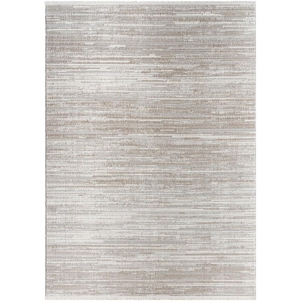 Livabliss Maguire Taupe 8 ft. x 10 ft. Modern Indoor Area Rug