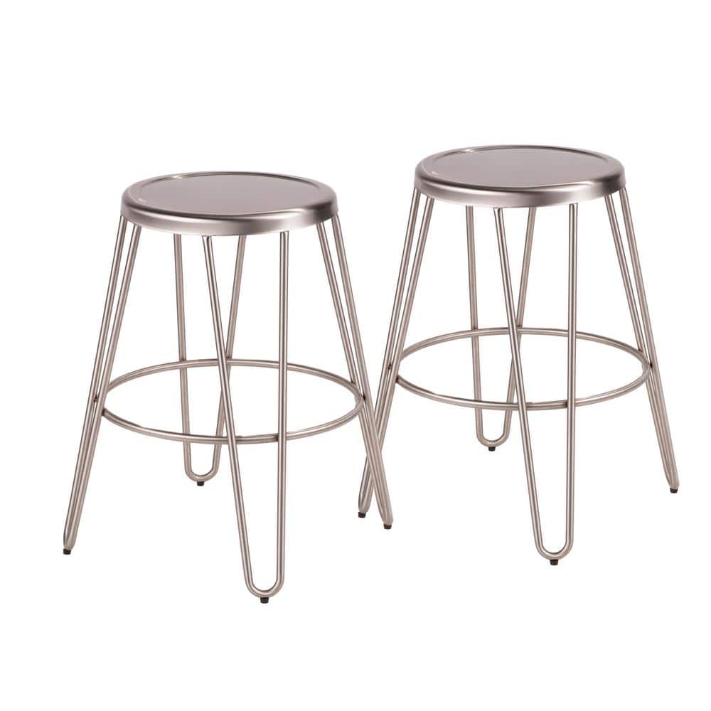 Lumisource Avery 24 In Brushed, Tms Avery Bar Stools