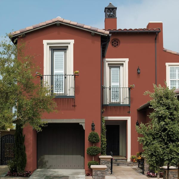 BEHR - 5 gal. #BIC-46 Clay Red Flat Interior/Exterior Masonry, Stucco and Brick Paint