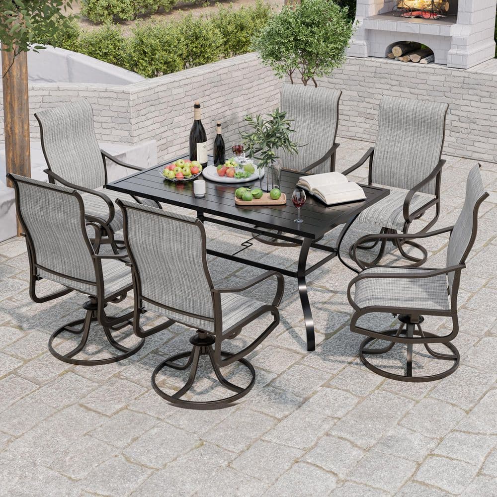 Light Gray 6-Person Patio Dining Chairs price history on PriceWatchPro