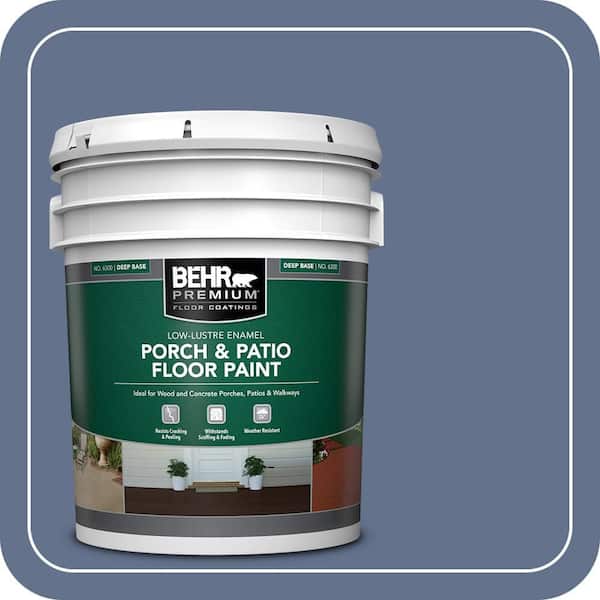 5 gal. #600F-6 Atlantic Blue Low-Lustre Enamel Interior/Exterior Porch and Patio Floor Paint