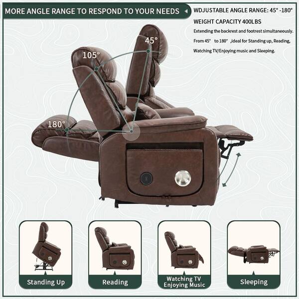 aisword Dual OKIN Motor Technical Leather Recliner with aisword Dual OKIN Motor Technical Leather Recliner with