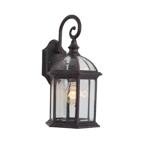 Yosemite Home Decor Anita Collection 1-Light Venetian Bronze Outdoor Wall Lantern Sconce