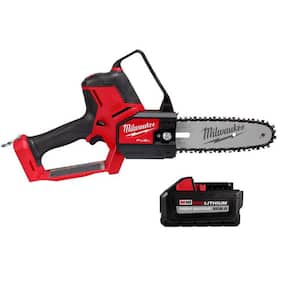 M18 FUEL 8 in. 18V Lithium-Ion Brushless Electric Battery Chainsaw HATCHET Pruning Saw w/8.0 Ah XC High Output Battery