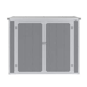 4.69 ft. W x 2.46 ft. D Plastic Storage Shed Outdoor Storage Cabinet, Outdoor Trash Can Storage with Floor, 11.5 sq. ft.