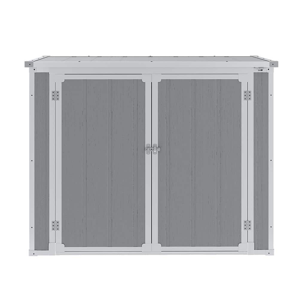 4.69 ft. W x 2.46 ft. D Plastic Storage Shed Outdoor Storage Cabinet, Outdo