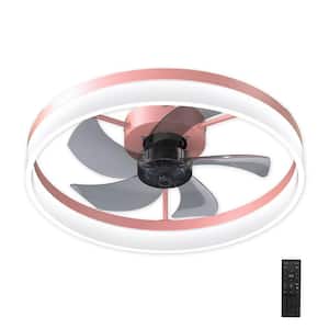Dusen 20 in. LED Indoor Pink Ceiling Fan Light with Remote