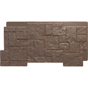 Castle Rock 49 in. x 1 1/4 in. Autumn Bronze Stacked Stone, StoneWall Faux Stone Siding Panel