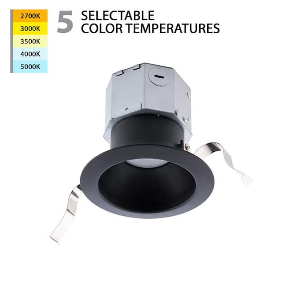 WAC LIMITED Pop-In 4 in. Round Adjustable CCT Remodel IC Rated Indoor/Outdoor Integrated LED Recessed Light Trim (1-Pack)