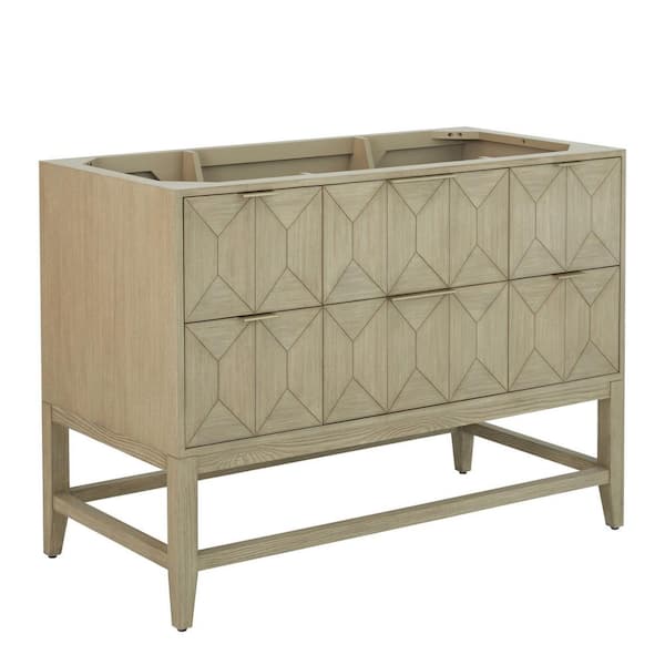 James Martin Vanities Emmeline 47.63 in. W x 23.25 in. D x 34.81 in. H Bath Vanity Cabinet without Top in Pebble Oak