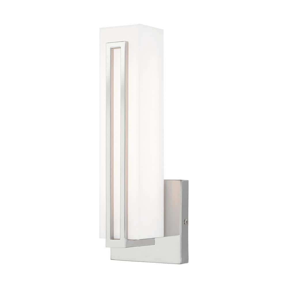 12" Polished Chrome Dimmable LED Vanity Wall Sconce