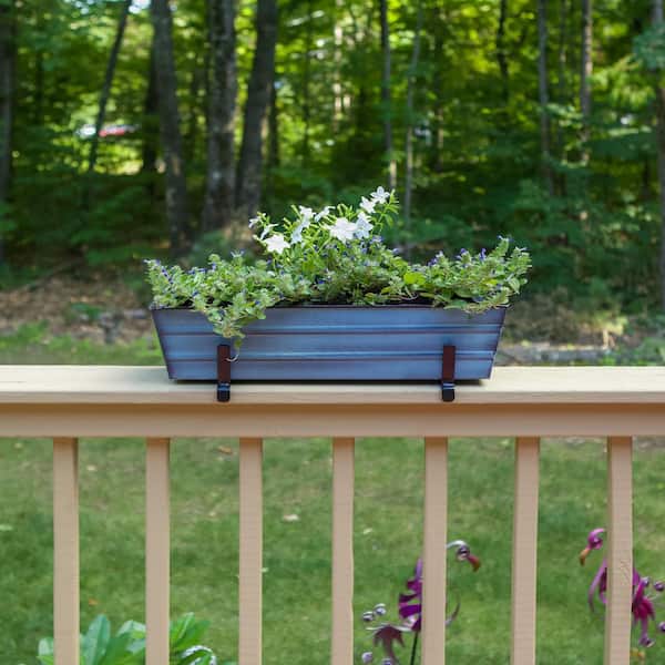 ACHLA DESIGNS Small Galvanized Steel Flower Box Planter With