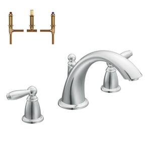 Brantford 2-Handle Deck-Mount Roman Tub Faucet in Chrome (Valve Included)