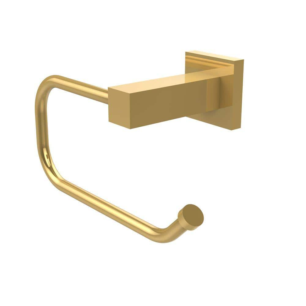 Allied Brass Montero Collection Euro Style Single Post Toilet Paper Holder in Polished Brass