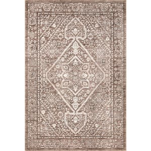 Mystic Medallion Gray 5 ft. x 8 ft. Traditional Area Rug