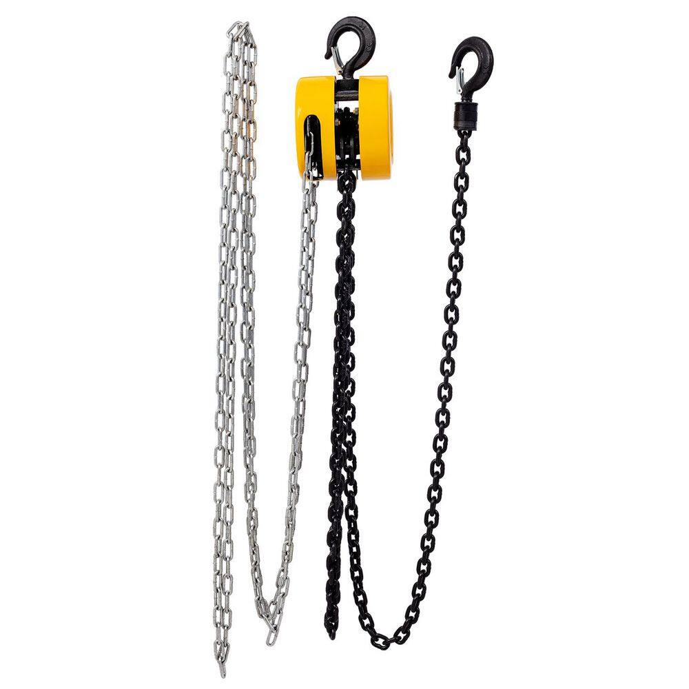 Yellow 10 ft. Steel 2200 lbs. Capacity Manual Chain Hoist with 2-Heavy Duty Hooks price history on PriceWatchPro