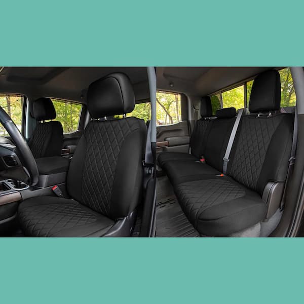 FH Group Neoprene Custom Fit Seat Covers for 2019-2023 GMC Sierra 1500 2500HD 3500HD Base to SLE