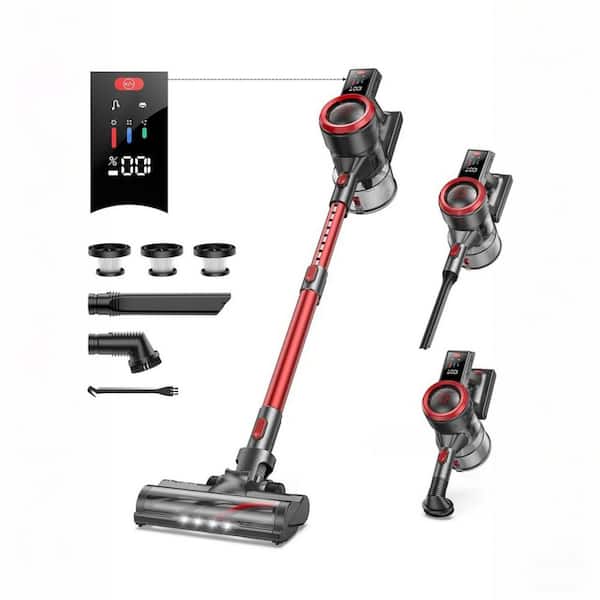Honiture Bagless Corded Stick Vacuum with HEPA Filter, 38 kPa Suction, Max to 55 Mins Runtime Battery, 1.5 L