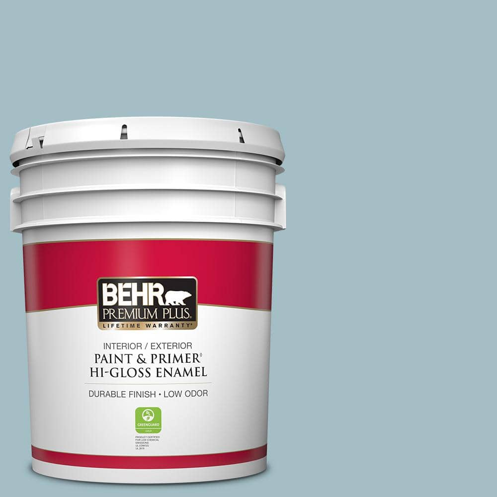 5 gal. #PPU13-11 Clear Vista Hi-Gloss Enamel Interior/Exterior Paint & Primer -  BEHR PREMIUM PLUS, ZZ295893