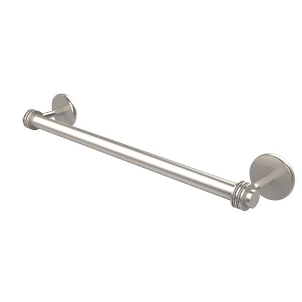 Allied Brass Satellite Orbit Two Collection 36 in. Towel Bar with Dotted Detail in Satin Nickel