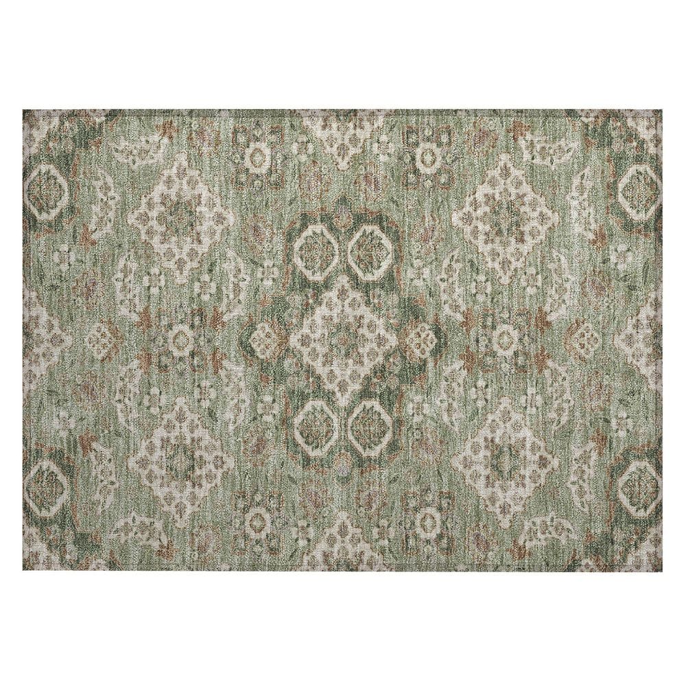 Chantille Machine Washable Indoor/Outdoor Abstract ACN1853 Sage 2 ft. x 3 ft. Accent Rug price history on PriceWatchPro